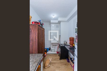 Sala, cozinha e área de serviço de apartamento para alugar com 2 quartos, 36m² em Vila Barreto, São Paulo