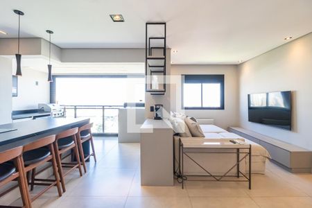 Sala de apartamento à venda com 1 quarto, 64m² em Tamboré, Barueri