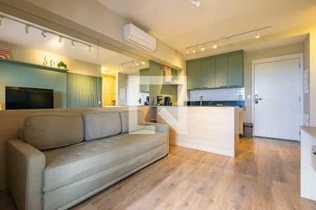 Sala/Cozinha de apartamento para alugar com 1 quarto, 43m² em Pinheiros, São Paulo