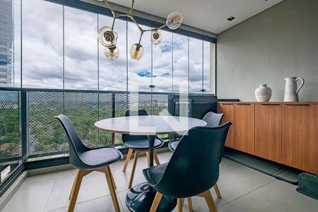 Sala/Cozinha - Varanda de apartamento para alugar com 1 quarto, 43m² em Pinheiros, São Paulo