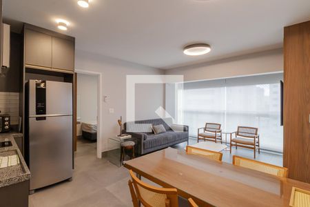Sala de apartamento para alugar com 2 quartos, 66m² em Indianópolis, São Paulo