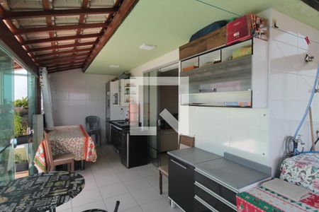 Área Gourmet de apartamento à venda com 3 quartos, 120m² em Rio Branco, Belo Horizonte