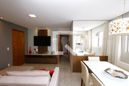 Sala de apartamento para alugar com 3 quartos, 95m² em Salgado Filho, Belo Horizonte