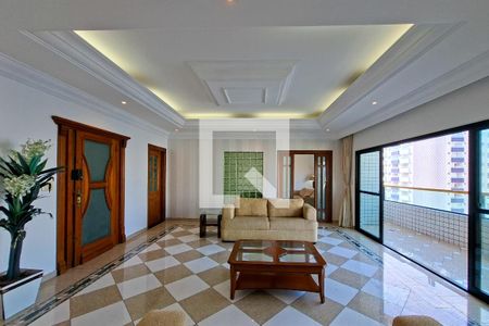 Sala de estar de apartamento para alugar com 4 quartos, 319m² em Cidade Ocian, Praia Grande
