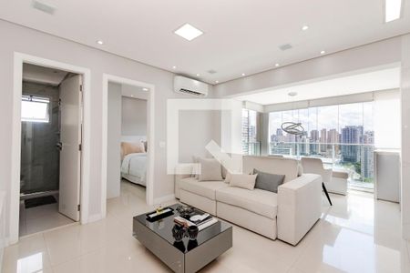 Sala de apartamento à venda com 1 quarto, 43m² em Cidade Monções, São Paulo