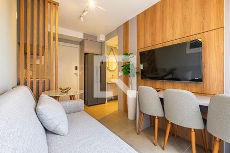 Sala/Cozinha de apartamento à venda com 1 quarto, 27m² em Pinheiros, São Paulo