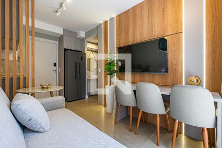 Sala/Cozinha de apartamento à venda com 1 quarto, 27m² em Pinheiros, São Paulo