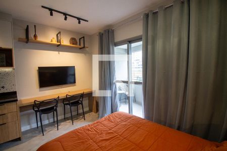 Sala / Quarto - Studio de kitnet/studio à venda com 1 quarto, 25m² em Jardim das Acacias, São Paulo
