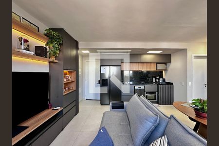 Sala de apartamento à venda com 1 quarto, 48m² em Vila Sao Francisco (zona Sul), São Paulo