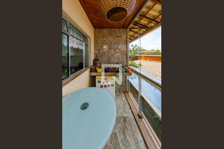 Varanda cozinha de casa à venda com 4 quartos, 560m² em Marajó, Belo Horizonte