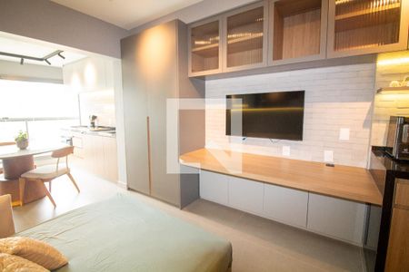 Sala / Quarto - Studio de kitnet/studio para alugar com 1 quarto, 31m² em Jardim das Acacias, São Paulo