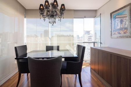 Sala de Jantar - Varanda de kitnet/studio para alugar com 1 quarto, 42m² em Indianópolis, São Paulo