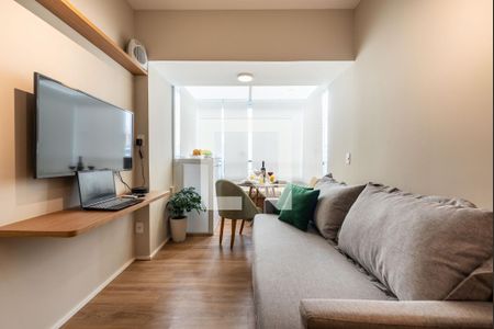Sala de apartamento para alugar com 1 quarto, 27m² em Vila Olímpia, São Paulo