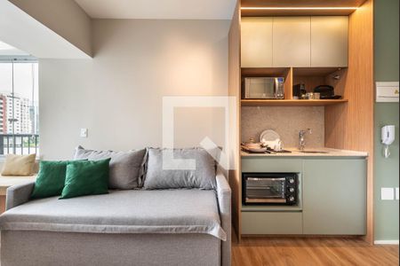 Sala de apartamento para alugar com 1 quarto, 27m² em Vila Olímpia, São Paulo