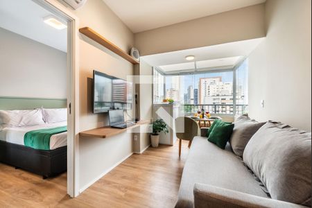 Sala de apartamento para alugar com 1 quarto, 27m² em Vila Olímpia, São Paulo