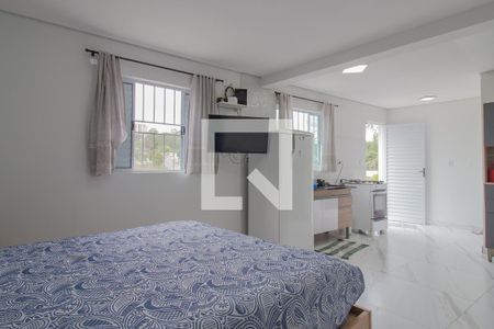 Detalhe cama de casa para alugar com 1 quarto, 27m² em Vila Bocaina, Mauá
