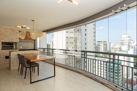 Varanda da Sala de apartamento à venda com 3 quartos, 136m² em Campo Belo, São Paulo
