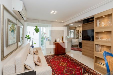 Sala de apartamento à venda com 1 quarto, 60m² em Brooklin Novo, São Paulo