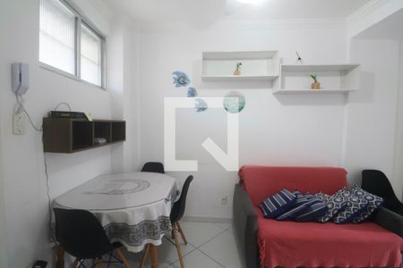 Sala de apartamento para alugar com 1 quarto, 33m² em Centro, Guarujá