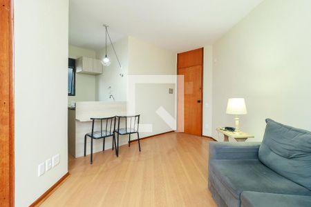 Sala de apartamento à venda com 1 quarto, 35m² em Brooklin, São Paulo