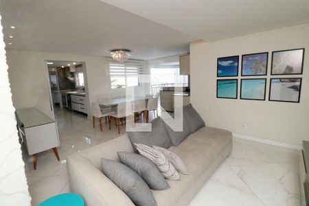 Sala de apartamento para alugar com 3 quartos, 118m² em Vila Valparaíso, Santo André