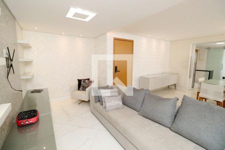 Sala de apartamento para alugar com 3 quartos, 118m² em Vila Valparaíso, Santo André