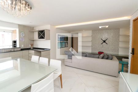 Sala de apartamento para alugar com 3 quartos, 118m² em Vila Valparaíso, Santo André