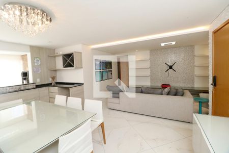 Sala de apartamento para alugar com 3 quartos, 118m² em Vila Valparaíso, Santo André