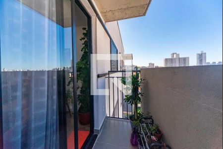 Varanda da Sala de apartamento à venda com 2 quartos, 37m² em Vila Valparaíso, Santo André