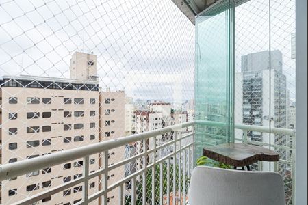 Varanda da Sala de apartamento para alugar com 2 quartos, 55m² em Consolação, São Paulo
