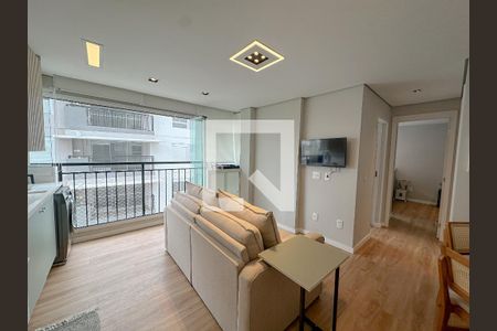 Sala/Cozinha de apartamento à venda com 2 quartos, 46m² em Barra Funda, São Paulo
