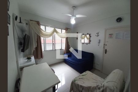 Sala de apartamento para alugar com 1 quarto, 47m² em Itararé, São Vicente