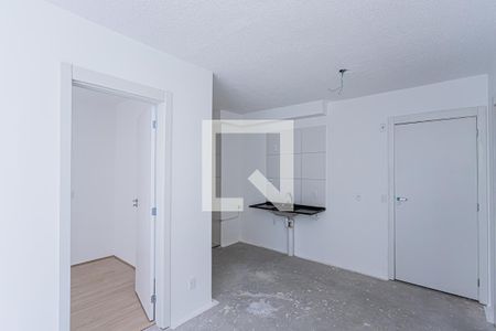 Sala, cozinha e área de serviço de apartamento para alugar com 2 quartos, 39m² em Vila Barreto, São Paulo