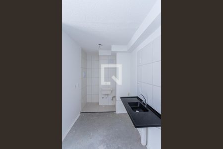 Sala, cozinha e área de serviço de apartamento para alugar com 2 quartos, 39m² em Vila Barreto, São Paulo
