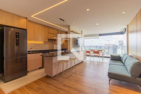 Sala/Cozinha de apartamento para alugar com 2 quartos, 100m² em Pinheiros, São Paulo