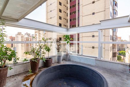 Varanda da Sala de apartamento à venda com 3 quartos, 190m² em Lourdes, Belo Horizonte