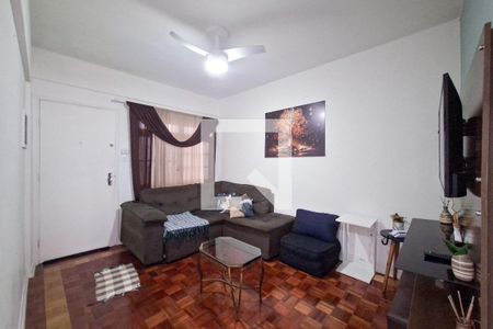 Sala de apartamento para alugar com 1 quarto, 38m² em Canto do Forte, Praia Grande