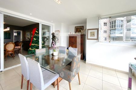 Varanda coberta da Sala de apartamento à venda com 4 quartos, 219m² em Vila Castela, Nova Lima