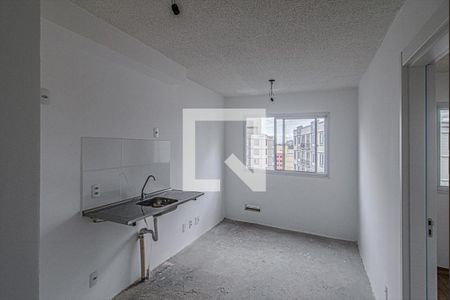 sala e cozinha compartilhadas_2 de apartamento à venda com 1 quarto, 25m² em Sacoma, São Paulo