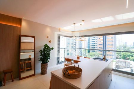 Sala / Cozinha de apartamento à venda com 2 quartos, 78m² em Campo Belo, São Paulo
