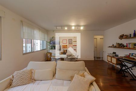 Sala de apartamento para alugar com 3 quartos, 125m² em Indianópolis, São Paulo