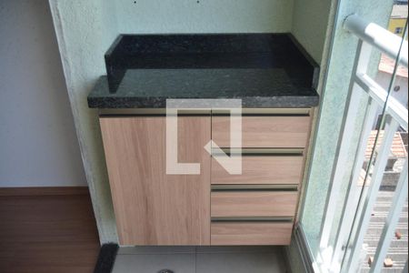 Varanda da Sala de apartamento para alugar com 1 quarto, 52m² em Vila Alto de Santo Andre, Santo André