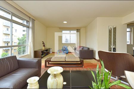 Sala de Estar de apartamento à venda com 3 quartos, 194m² em Carmo, Belo Horizonte