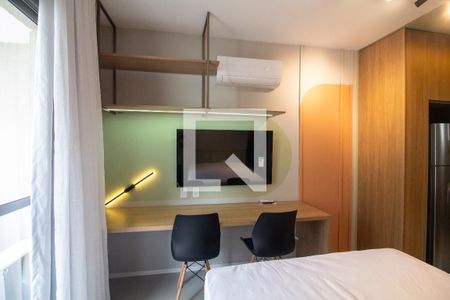 Sala / Quarto - Studio de kitnet/studio para alugar com 1 quarto, 25m² em Vila Olímpia, São Paulo