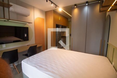 Sala / Quarto - Studio de kitnet/studio para alugar com 1 quarto, 25m² em Vila Olímpia, São Paulo