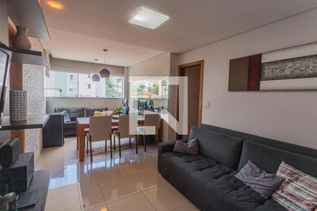 Sala de apartamento à venda com 3 quartos, 78m² em Sagrada Família, Belo Horizonte