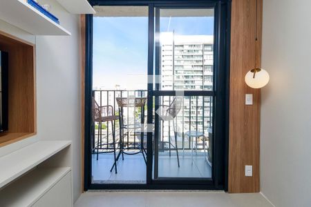 Sala - Varanda de apartamento para alugar com 1 quarto, 27m² em Campo Belo, São Paulo