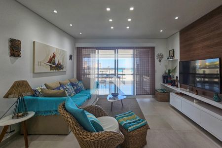 Sala de apartamento para alugar com 3 quartos, 106m² em Jardim Belmar, Guarujá