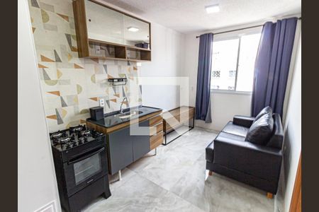 Sala/Cozinha de apartamento para alugar com 1 quarto, 27m² em Belenzinho, São Paulo