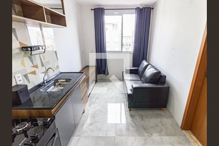 Sala/Cozinha de apartamento para alugar com 1 quarto, 27m² em Belenzinho, São Paulo